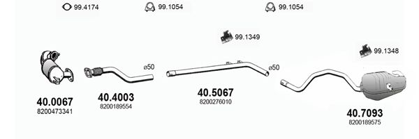 Układ wydechowy ASSO ART3008