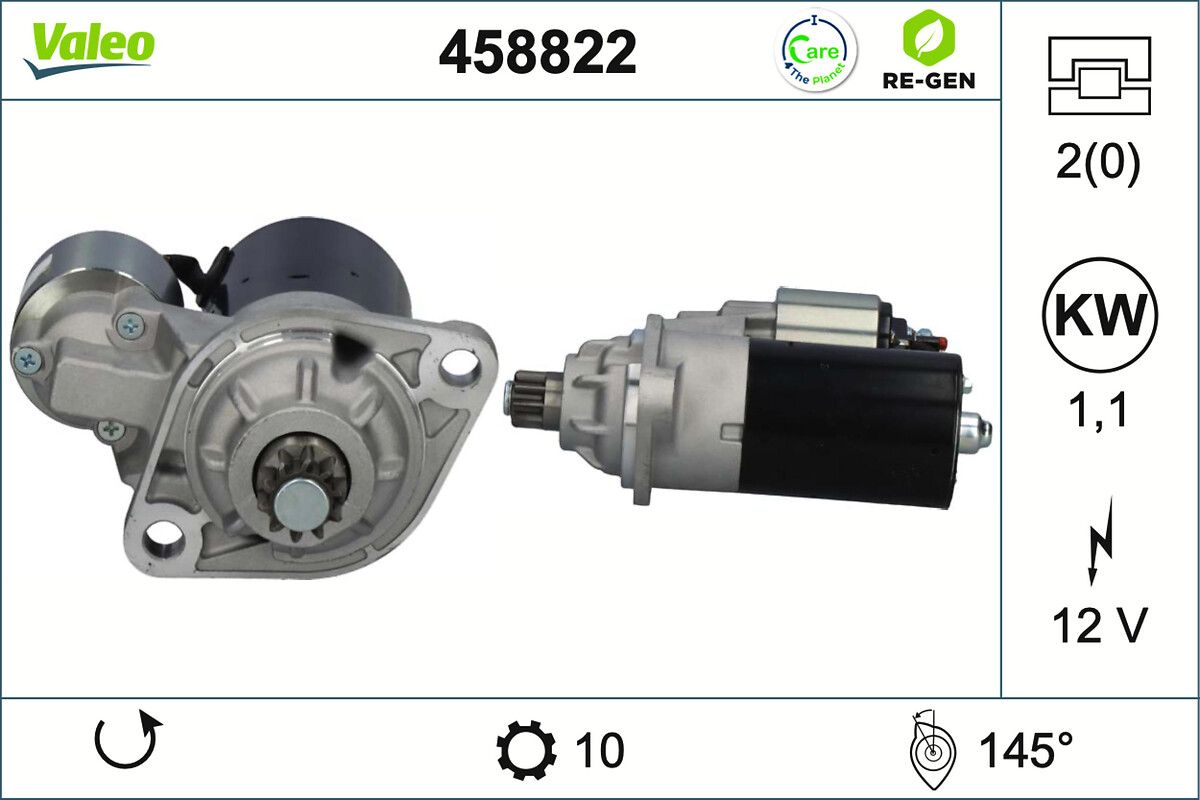 starter VALEO RE-GEN REMANUFACTURED 458822