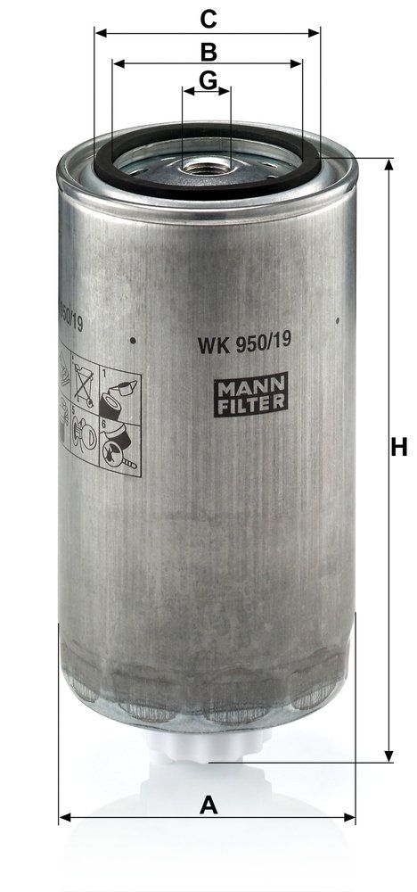 Levně Palivový filtr MANN-FILTER WK 950/19