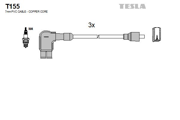 Zestaw przewodów zapłonowych TESLA T155