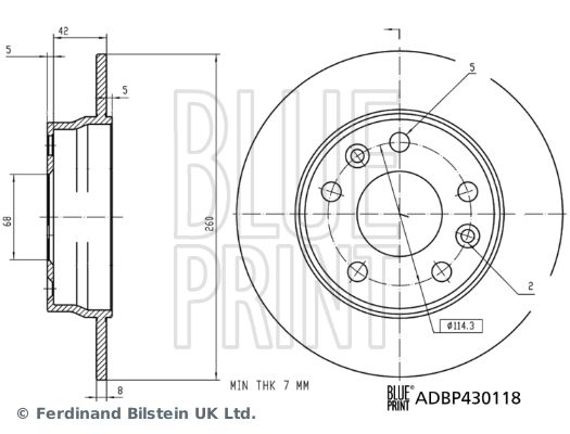 Tarcza hamulcowa BLUE PRINT ADBP430118