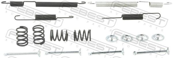 Zestaw akcesoriów, szczęki hamulcowe hamulca postojowego FEBEST 2204-SOULR-KIT