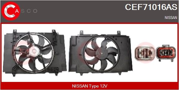 Elektromotor, větrák chladiče CASCO CEF71016AS