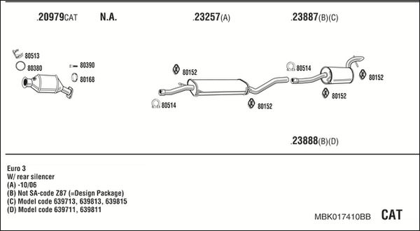 Układ wydechowy WALKER MBK017410BB
