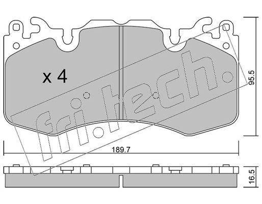 Zestaw klocków hamulcowych, hamulce tarczowe FRI.TECH. 1048.0