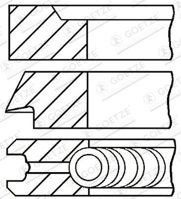 Set segmenti piston GOETZE ENGINE 08-183007-00
