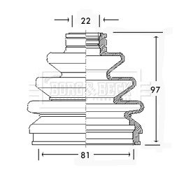 Zestaw osłon, wał napędowy BORG & BECK BCB2251