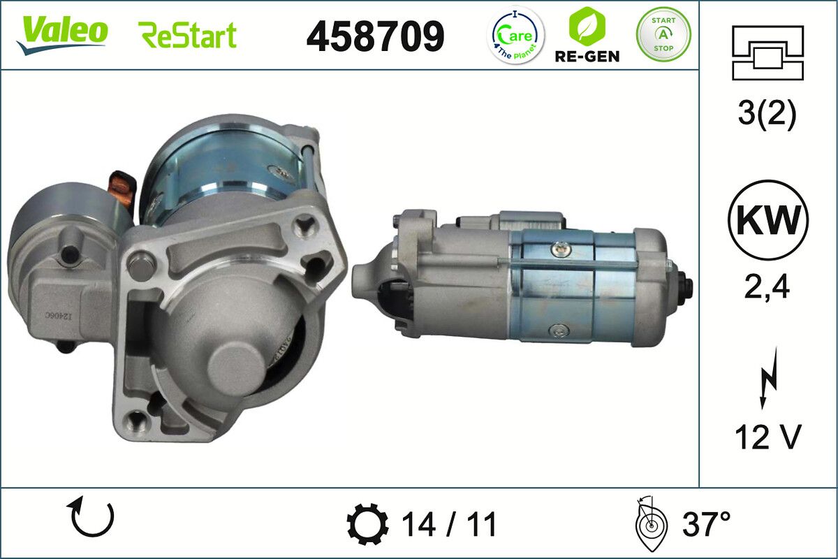 starter VALEO RE-GEN REMANUFACTURED STOP&START 458709