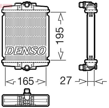 Radiator, racire motor DENSO DRM05077
