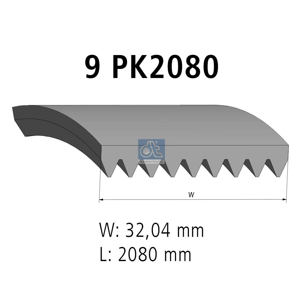 Curea transmisie cu caneluri DT Spare Parts 4.80540