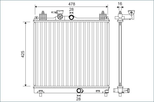 Radiator, racire motor VALEO 701138