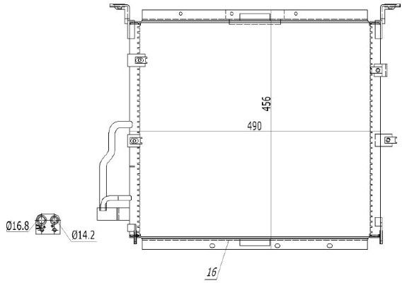 Condensator, climatizare MTR 13054460