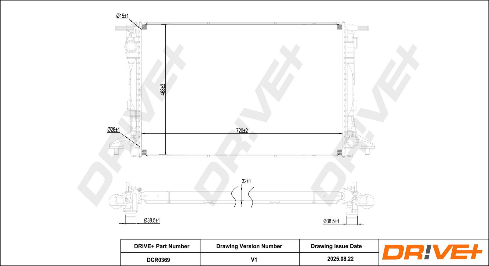 Chłodnica, układ chłodzenia silnika DR!VE+ DCR0369