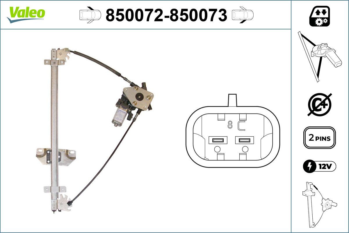 Mecanism actionare geam VALEO 850072