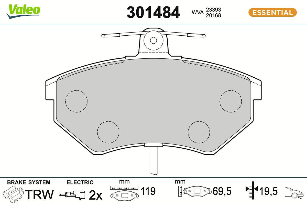 Комплект тормозных колодок, дисковый тормоз