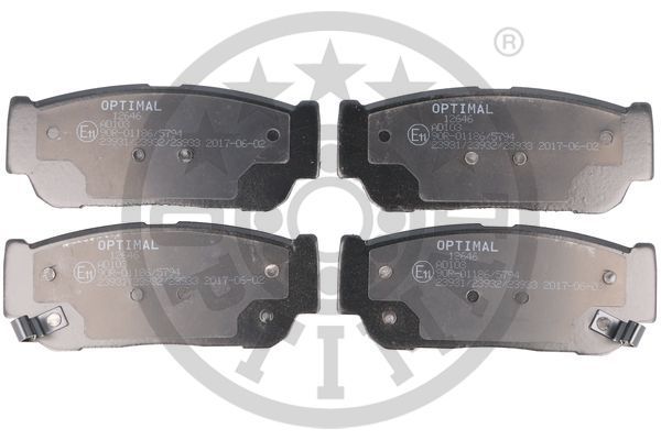 Zestaw klocków hamulcowych, hamulce tarczowe OPTIMAL BP-12646