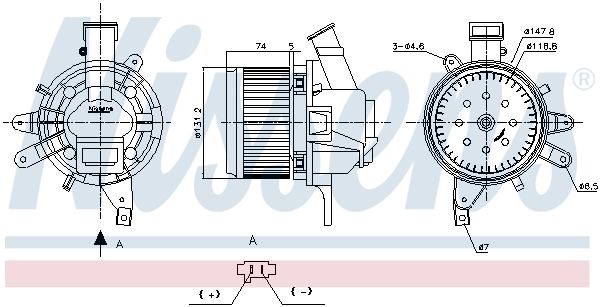 Ventilator, habitaclu NISSENS 871025