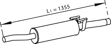 Tłumik środkowy DINEX 56354