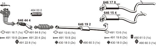 Układ wydechowy ERNST 250093