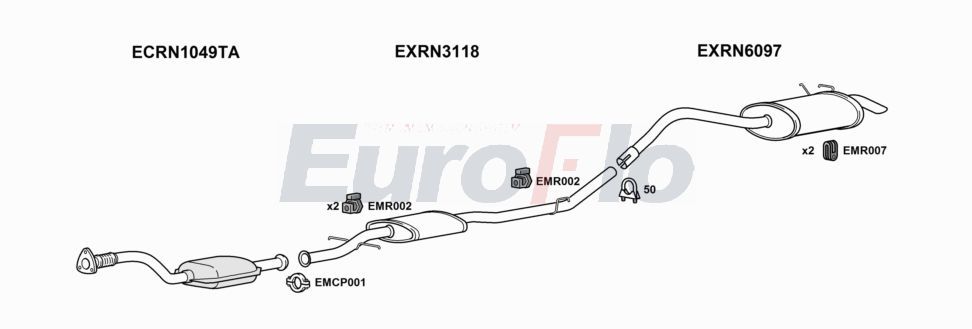 Układ wydechowy EUROFLO RNKAN19D6004A00