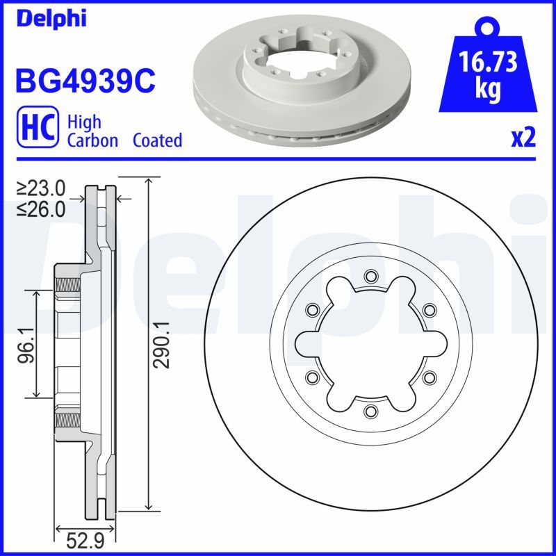 Brzdový kotouč DELPHI BG4939C