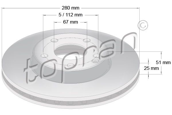 Tarcza hamulcowa TOPRAN 408 553
