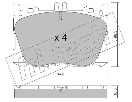 Zestaw klocków hamulcowych, hamulce tarczowe FRI.TECH. 1134.0