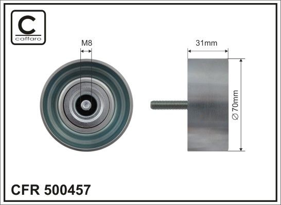 rolka kierunkowa / prowadząca, pasek klinowy zębaty CAFFARO 500457