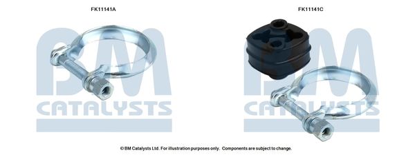 zestaw montażowy, filtr sadzy / filtr cząstek stałych BM CATALYSTS FK11141