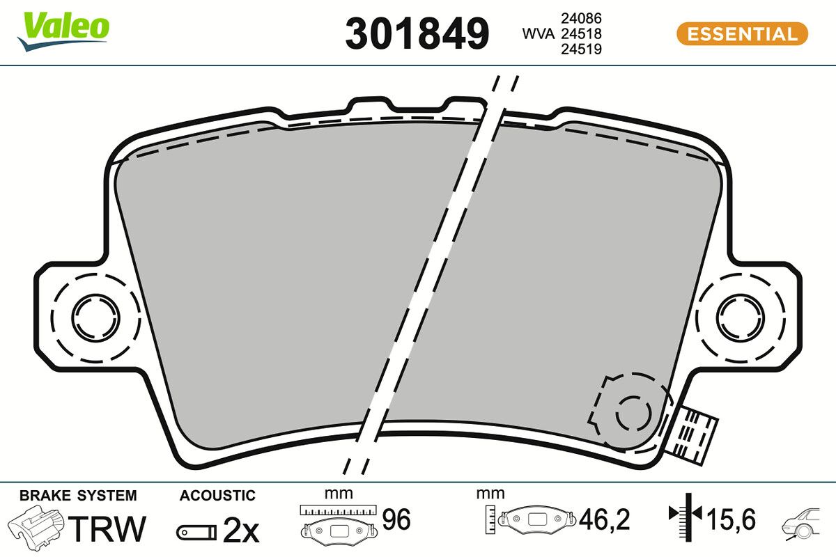 Комплект тормозных колодок, дисковый тормоз
