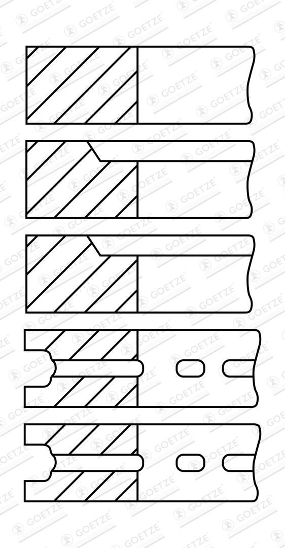 Set segmenti piston GOETZE ENGINE 08-525200-00