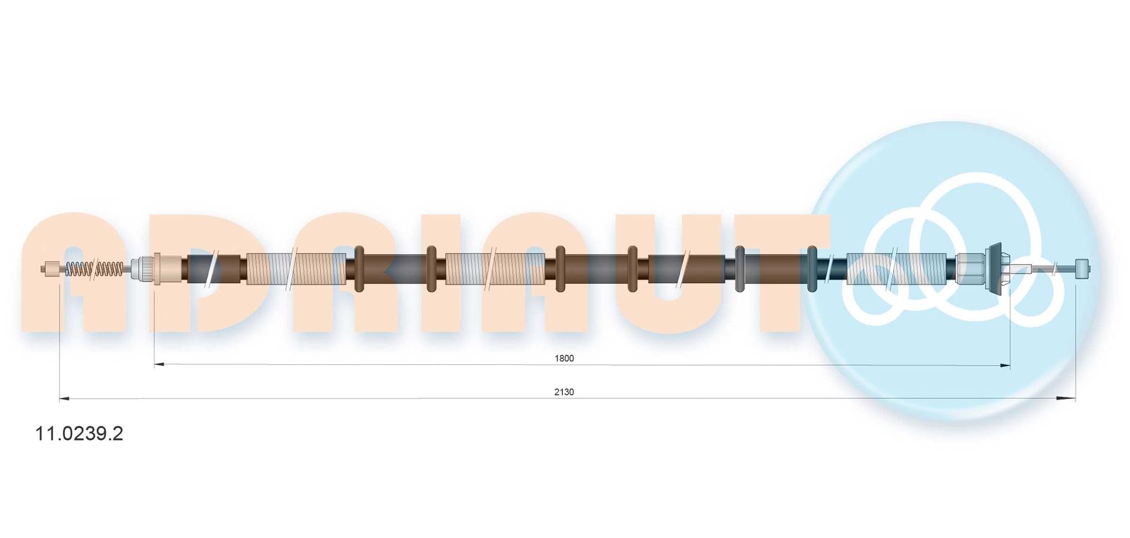 Cablu, frana de parcare ADRIAUTO 11.0239.2
