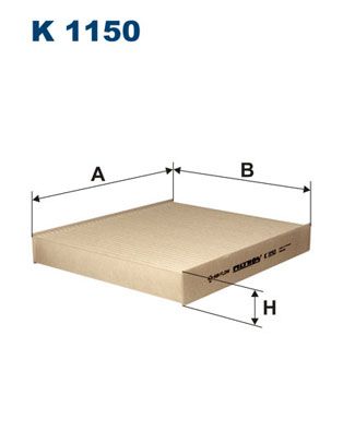 Filtr, wentylacja przestrzeni pasażerskiej FILTRON K 1150