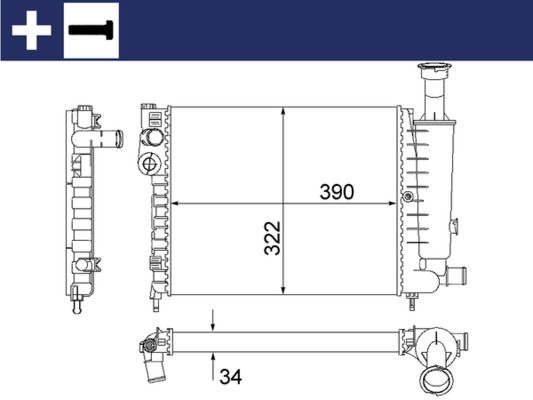 Chłodnica, układ chłodzenia silnika MAHLE CR 491 000S