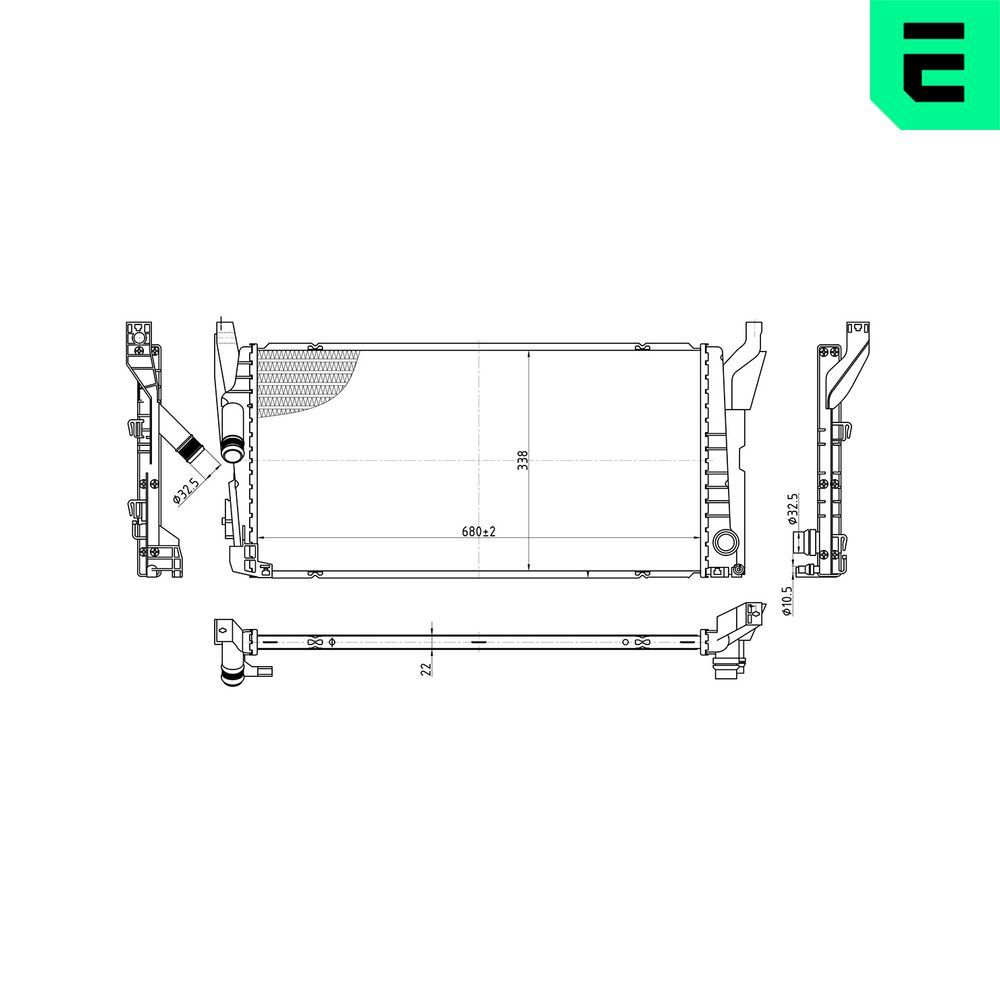 Radiator, racire motor ERA 673370