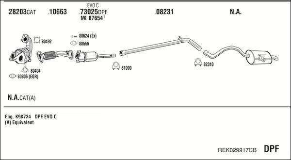 Układ wydechowy WALKER REK029917CB