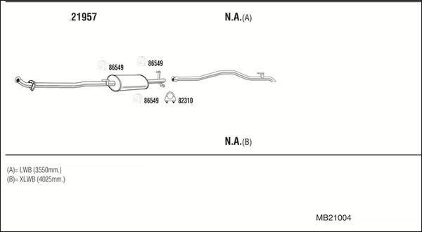 Układ wydechowy WALKER MB21004