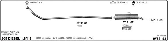 Układ wydechowy IMASAF 563000085