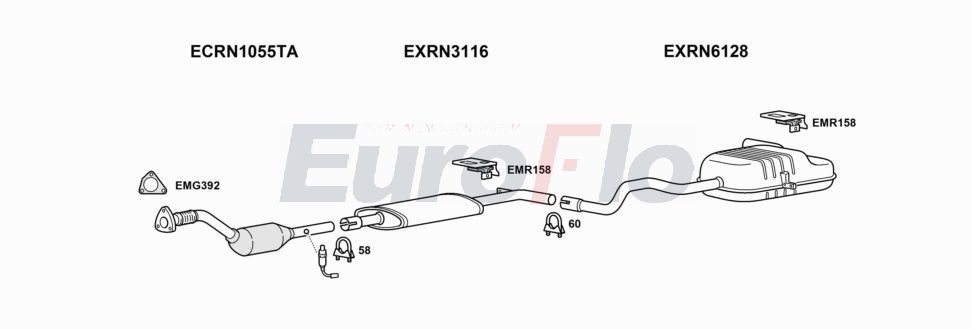 Układ wydechowy EUROFLO RNSCE206015