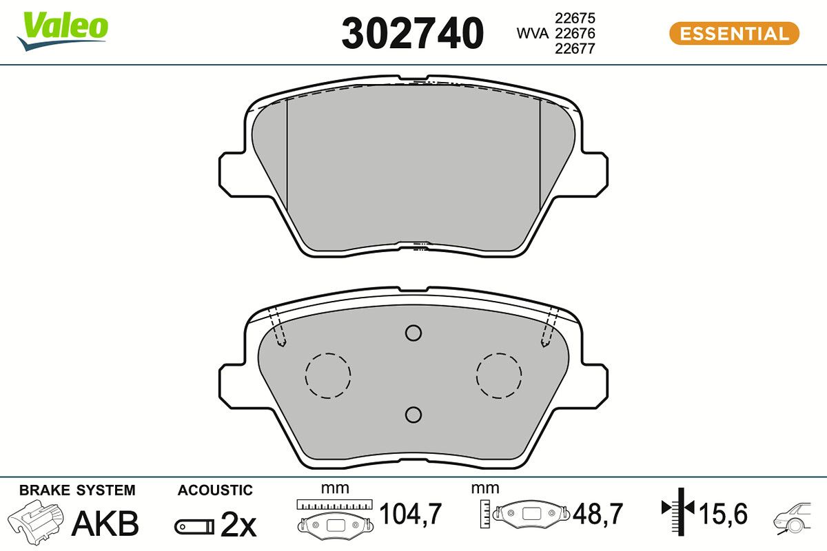 set placute frana,frana disc VALEO 302740