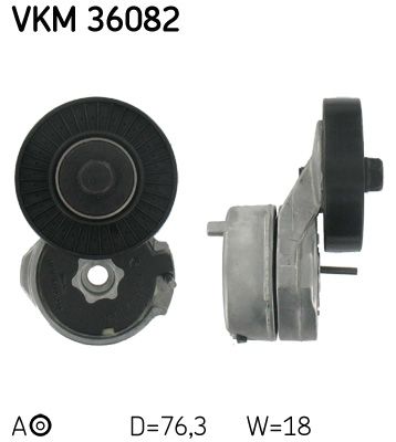 Rolka napinacza, pasek klinowy wielorowkowy SKF VKM 36082