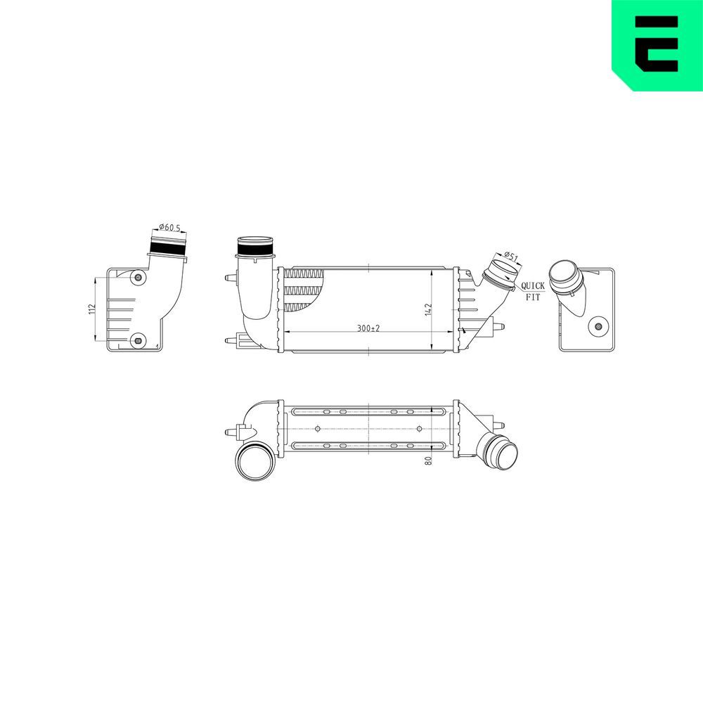 Intercooler, compresor ERA 672012