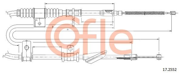 Cięgło, hamulec postojowy COFLE 17.2552
