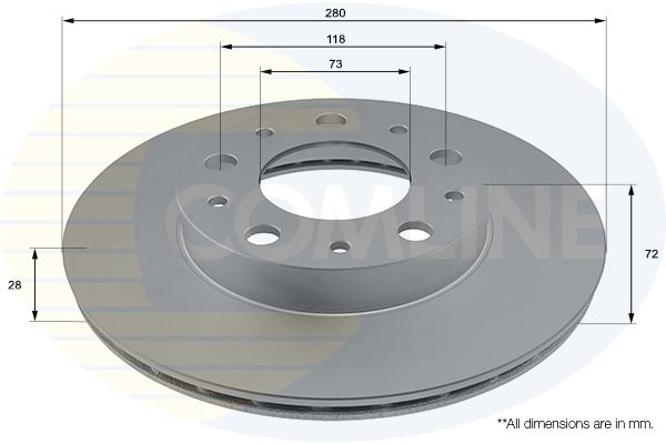 Tarcza hamulcowa COMLINE ADC2867V