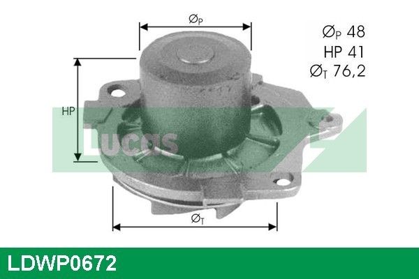Pompa wody, chłodzenie silnika LUCAS LDWP0672