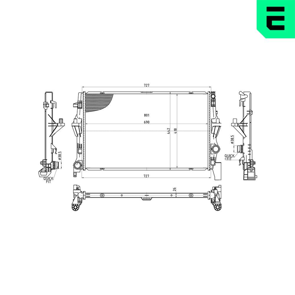 Radiator, racire motor ERA 673567