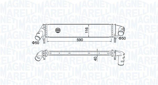 Chłodnica powietrza doładowującego MAGNETI MARELLI 351319205260