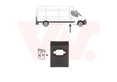 E-shop Ozdobná/ochranná lišta, bočná stena VAN WEZEL 3799416