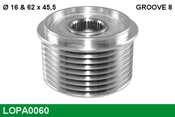 Alternator - sprzęgło jednokierunkowe LUCAS LOPA0060