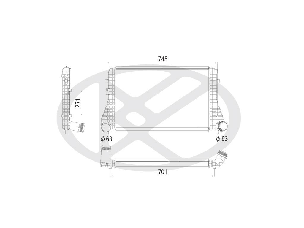 Intercooler, compresor KOYORAD IA450169